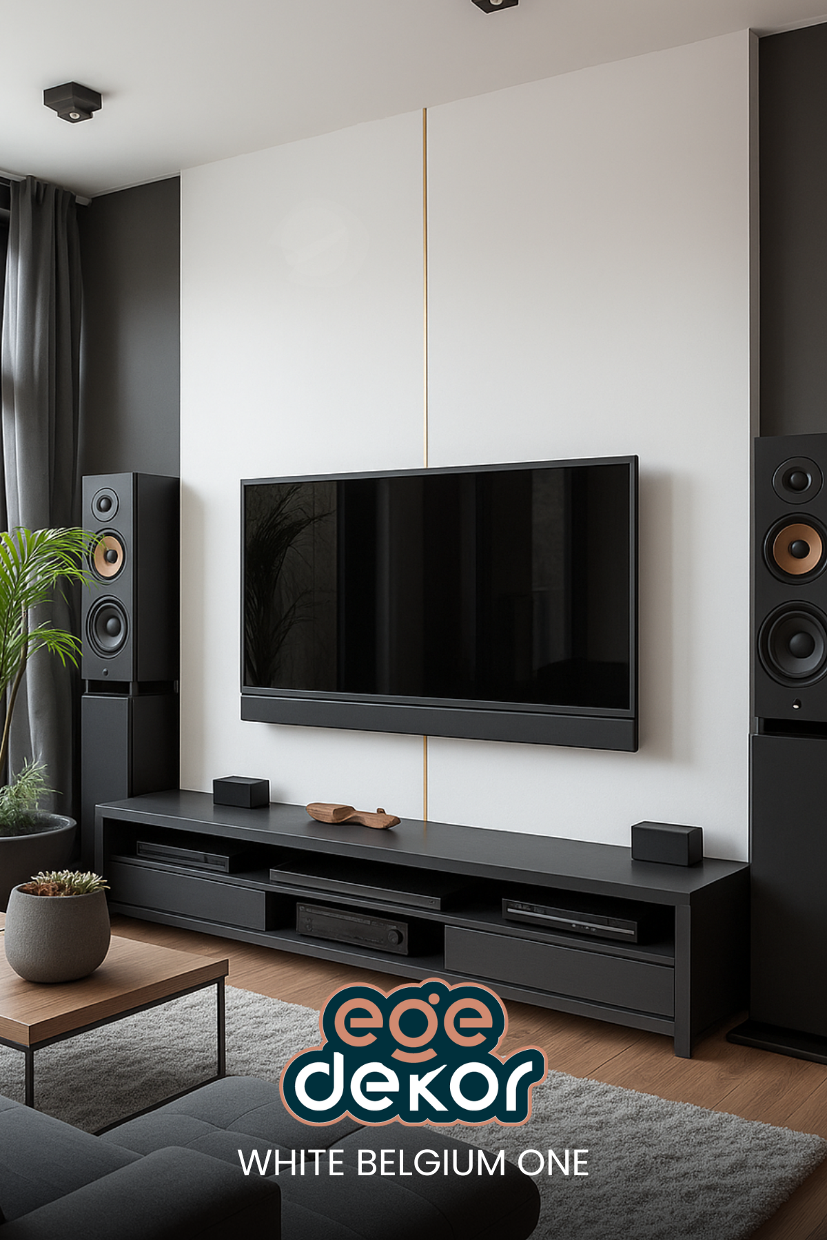 WHITE BELGIUM ONE Mermer Desenli PVC Panel 122 x 244 CM