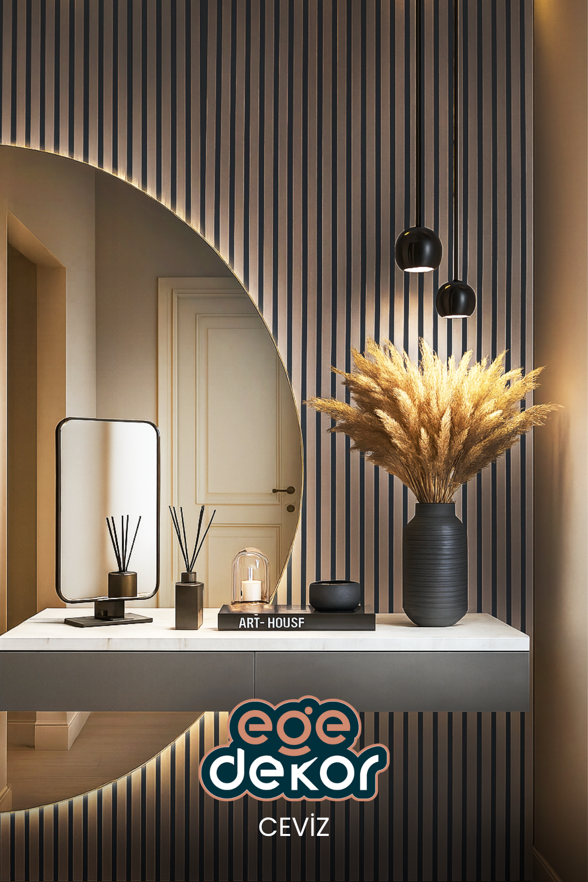 CEVİZ Akustik Panel 100 x 280 CM