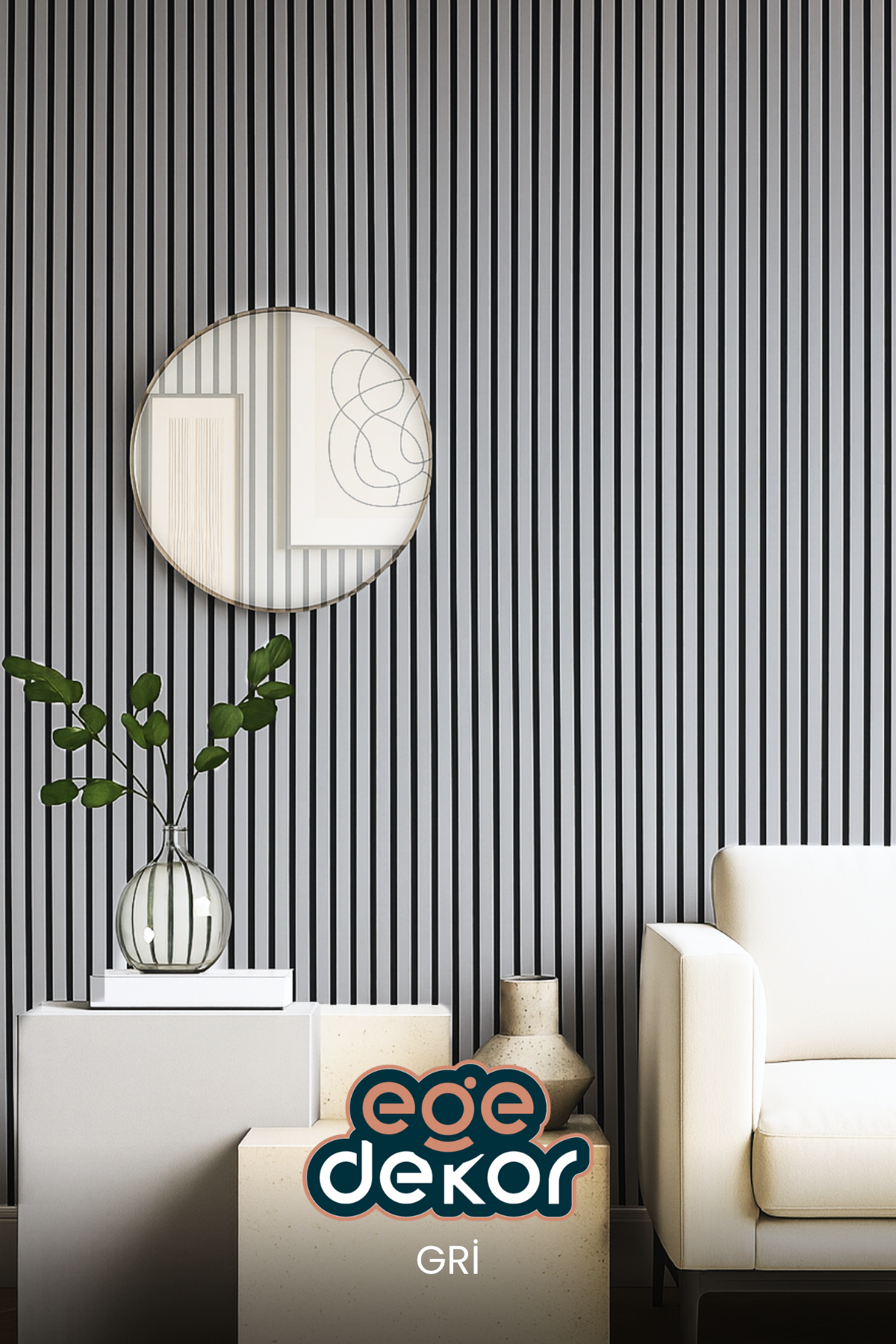 URAGAN GRİ Akustik Panel 100 x 280 cm