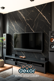 ROYAL GOLD LUXURY Mermer Desenli PVC Panel 122 x 244 CM