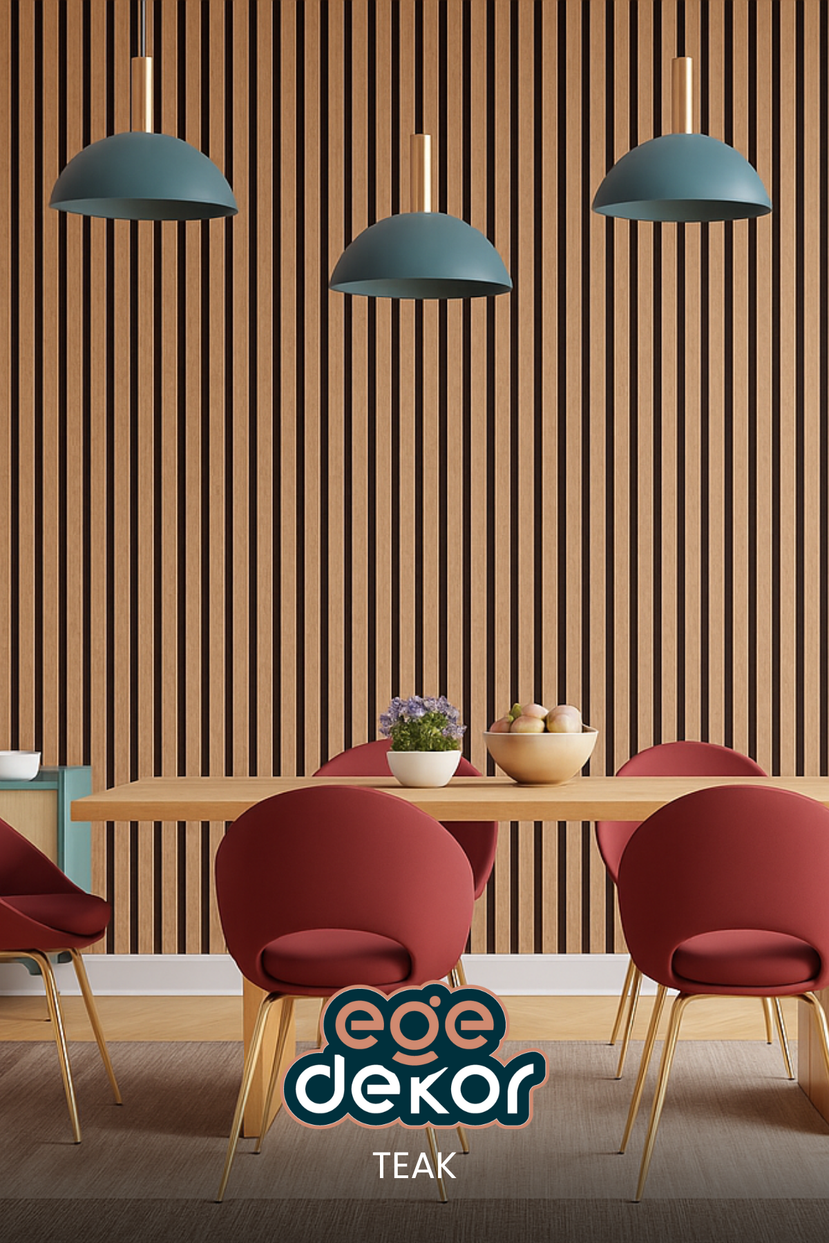 TEAK Akustik Panel 100 x 280 CM