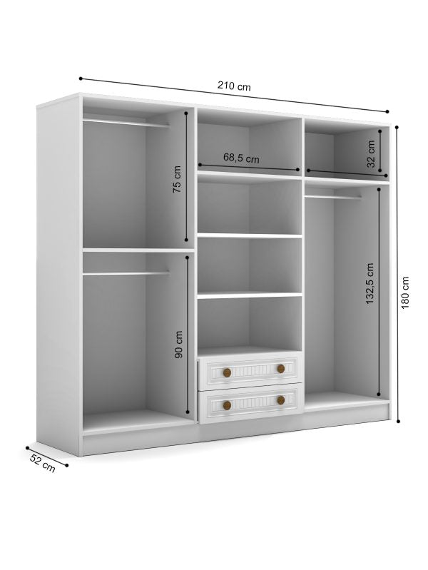 İcona Aynalı Giysi dolabı