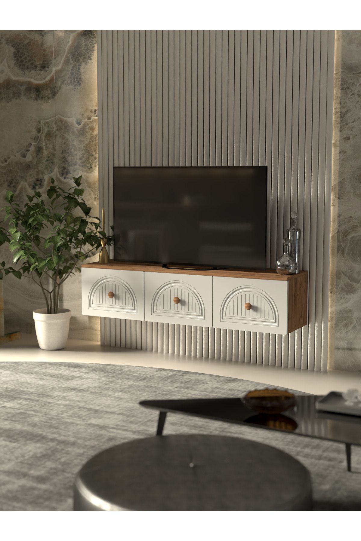 Boho  3'lü Duvar Tv Ünitesi