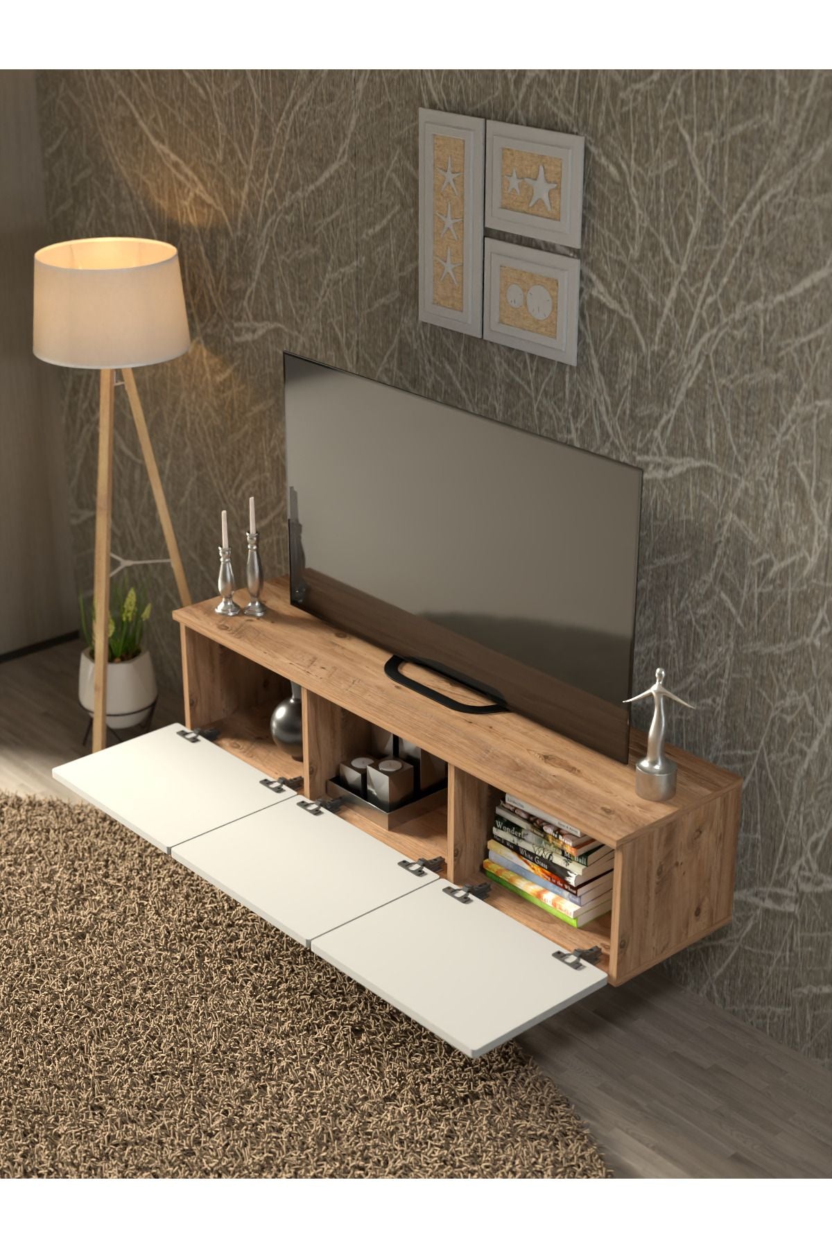 Boho  3'lü Duvar Tv Ünitesi