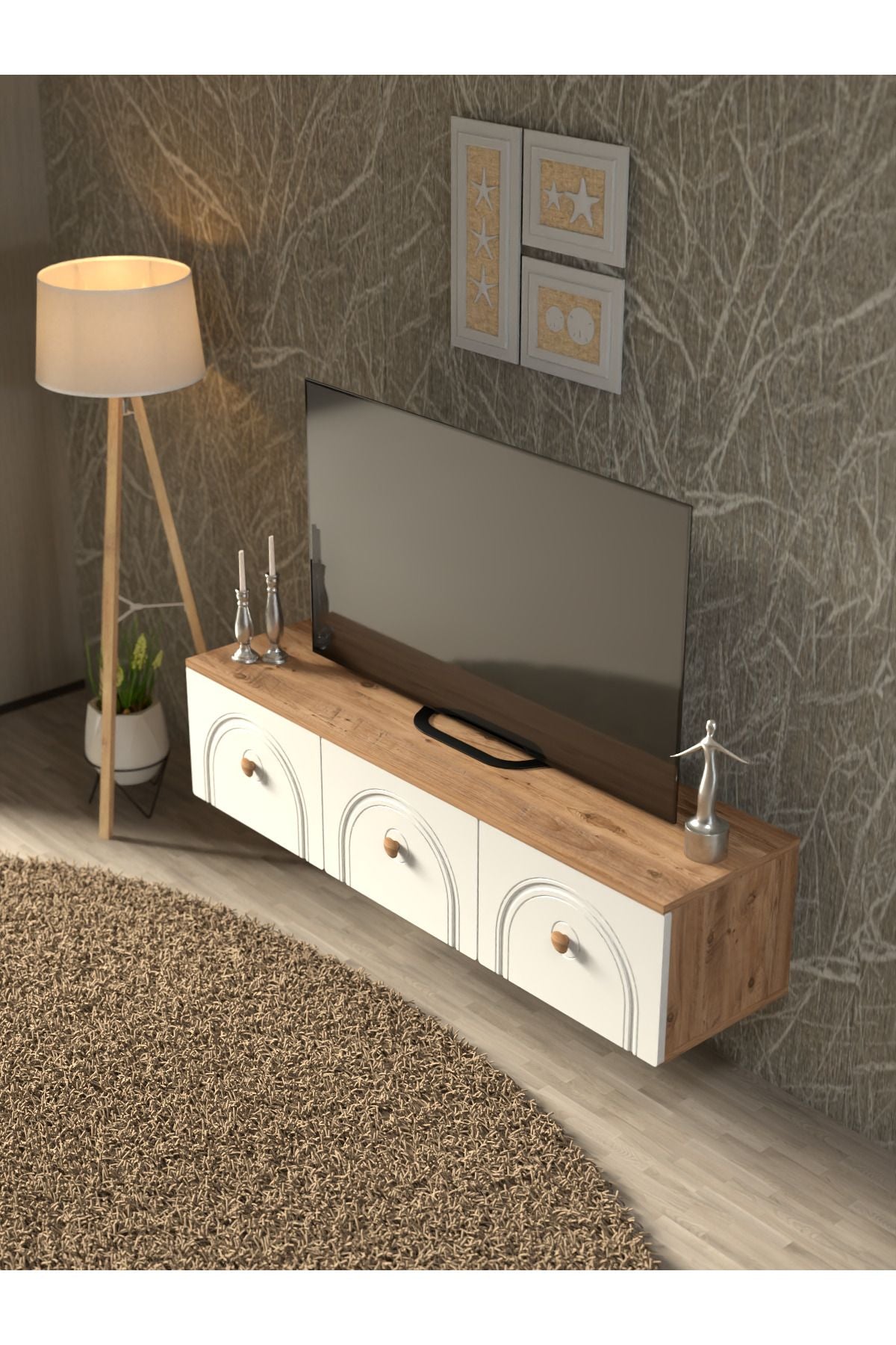 Boho  3'lü Duvar Tv Ünitesi